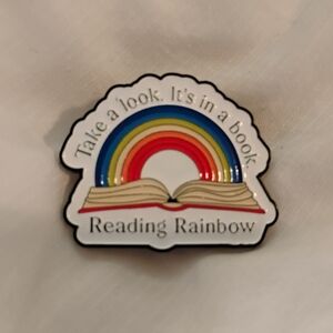 🧁 3/$30 Reading Rainbow Enamel Pin NEW